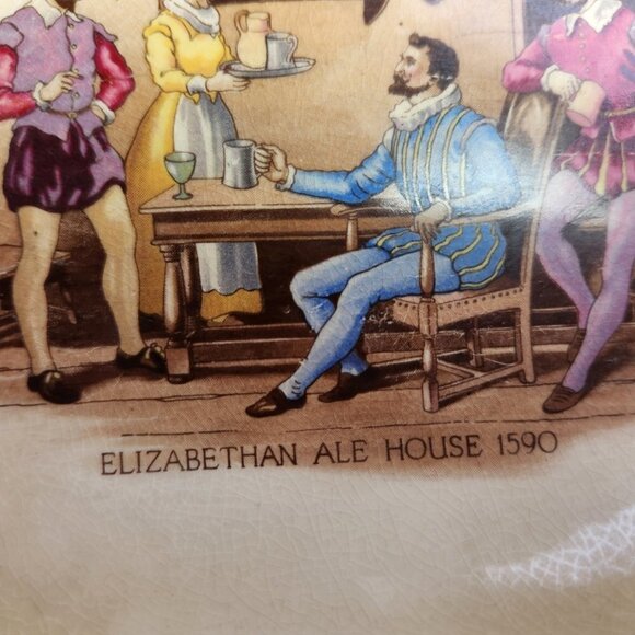 Royal Winton Grimwades Dish 7.5" x 5.75" Elizabethan Ale House 1590 Vintage - Picture 8 of 10